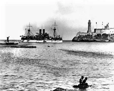 New 8x10 Spanish-American War Photo: USS MAINE Entering Havana Harbor, 1898