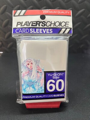 Yugioh Size Player's Choice White Card Sleeves 60ct New SEALED + Bonus