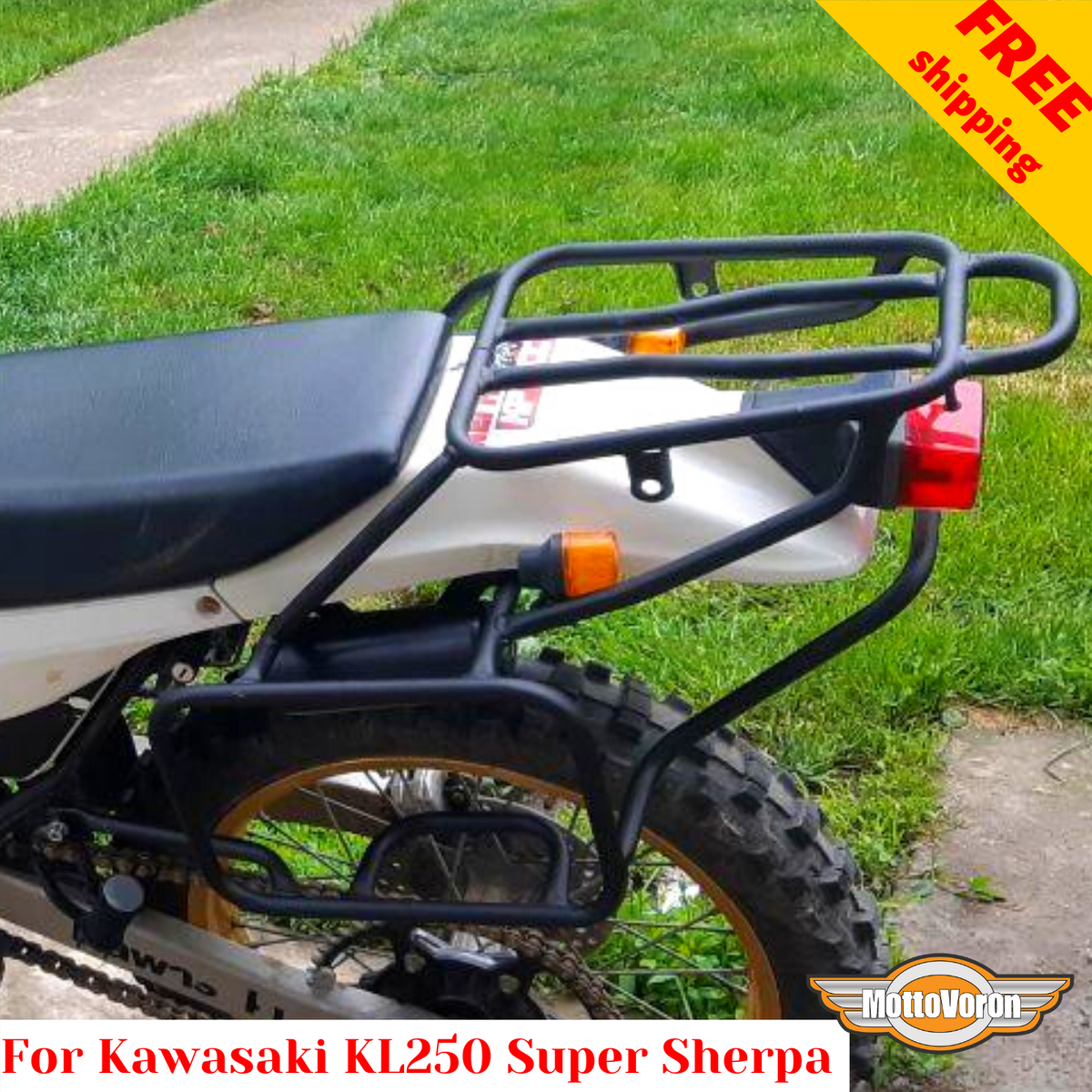 For Kawasaki Super Sherpa KL250 Rack luggage system KL250G Side