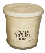 Life Form by Nasco Replica Plain Yogurt 8 oz cup Fake Food Realistic Dairy