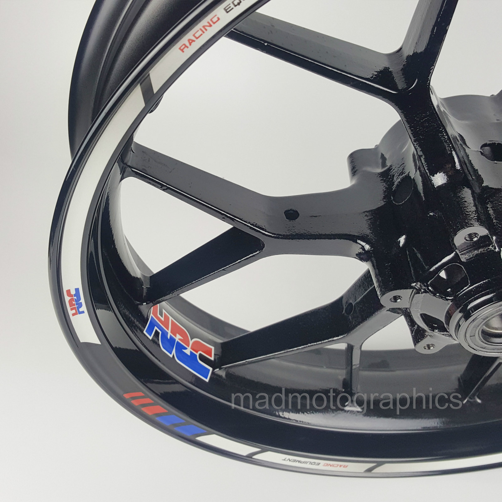 HRC reflective motorcycle wheel decals stickers stripes for Honda cbr