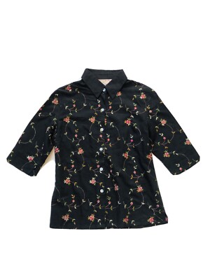 Bestickte Bluse Baumwolle Leinen RENE DERHY GR.S sehr guter Zustand