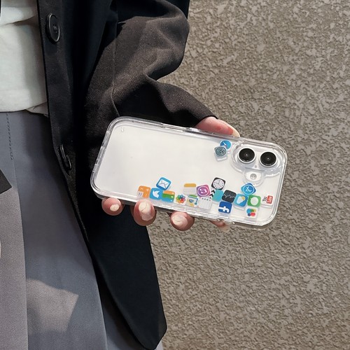 For iPhone 16 15 Pro Max 14 13 Quicksand 3D APP Phone Case Cover Liquid Glitter - Picture 11 of 15
