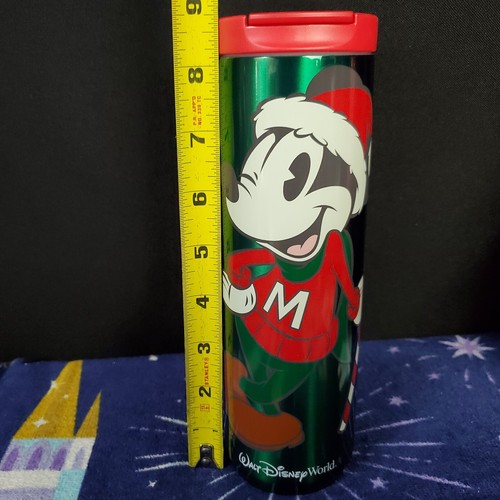 NEW 2022 Walt Disney World Parks Christmas Mickey Starbucks Metal Tumbler Cup - Picture 2 of 2
