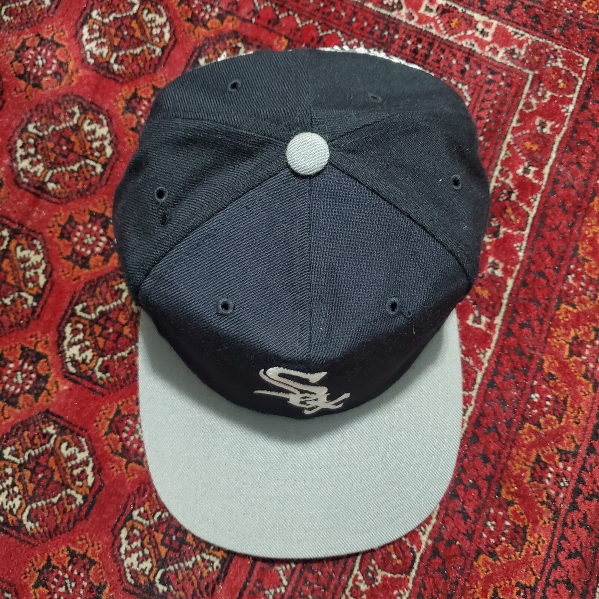 Vtg 90s Chicago White Sox American Needle Blockhead Snapback