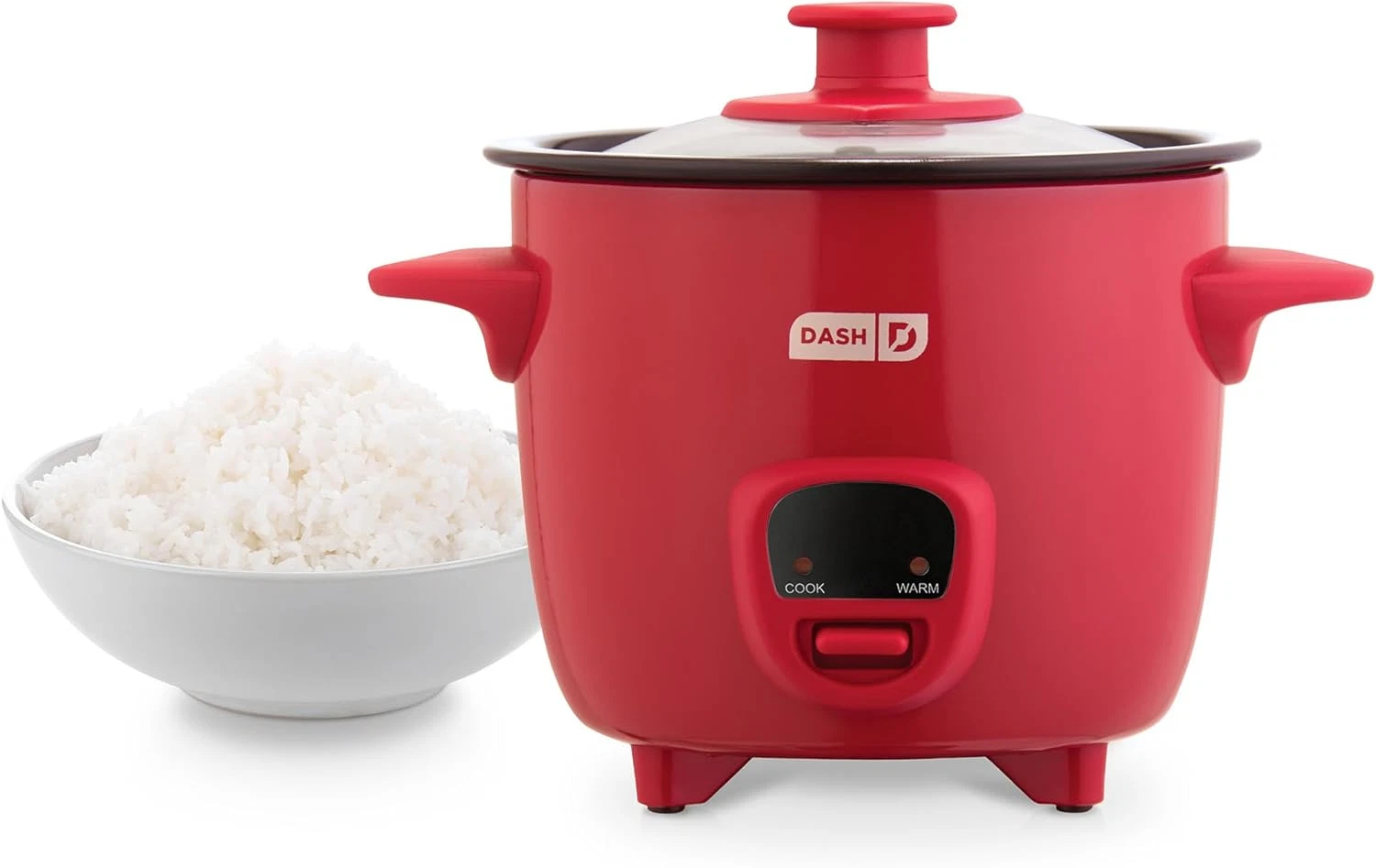 Mini Rice Cooker Steamer with Removable Nonstick Pot, Keep Warm Function & Recip