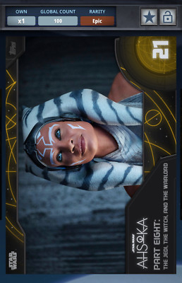 TOPPS STAR WARS CARD TRADER Ahsoka 2023 S1 Chrome Gold 100cc Digital
