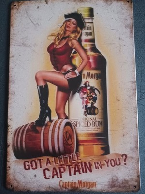 Captain Morgan Spiced Rum 8x12 Repoduction Tin Sign