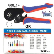 1200PCS Cord Wire Crimp Cable Pin End Bootlace Ferrule Connectors Terminals 16-6