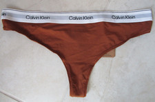 NEW Calvin Klein Modern Cotton Naturals Thong Underwear WOMENS 3X Brown 22.00