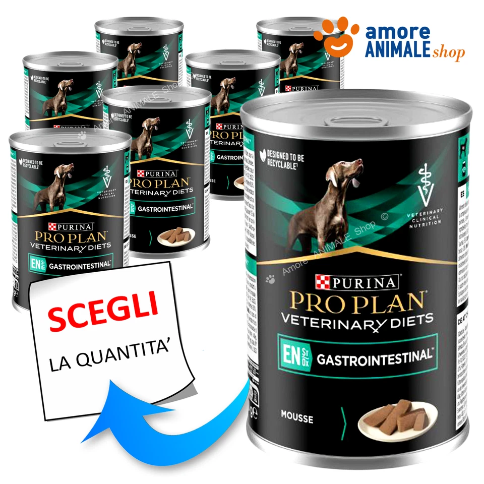 PURINA Dog PRO PLAN → Veterinary Diet, GASTROINTESTINAL - 400 gr - Umido Cane