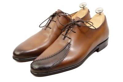 BERLUTI Patina Alessandro wholecut patch scritto Galet UK7 