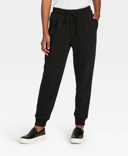 Women's High-Rise Ankle Jogger Pants - A New Day Black Xs