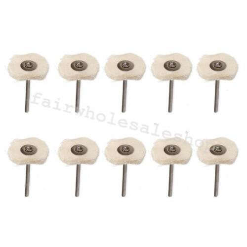 Cotton Polishing Pads Shank Wheel Set for Rotary Tool 10pcs Buffing Wheels