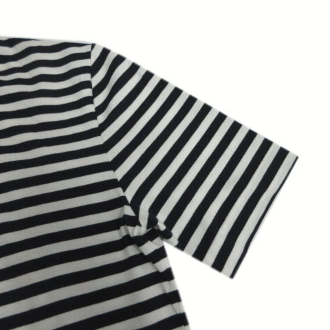 JIL SANDER Polo Shirt Cropped Length Made in Italy Border JIL SANDER Polo Shirt Cropped Length Made in Italy Border