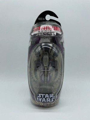 Star Wars Titanium Series Mace Windu Jedi Starfighter Die Cast 2006 Micro Galoob