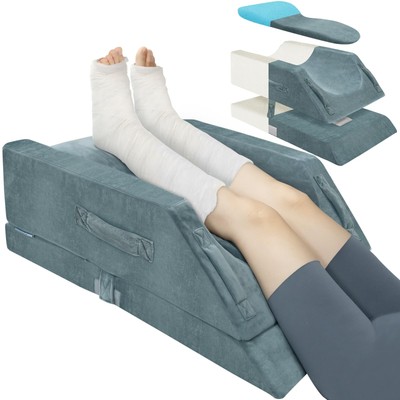 KingPavonini 4 Height-Adjustable Leg Elevation Pillows for After Surgery with...