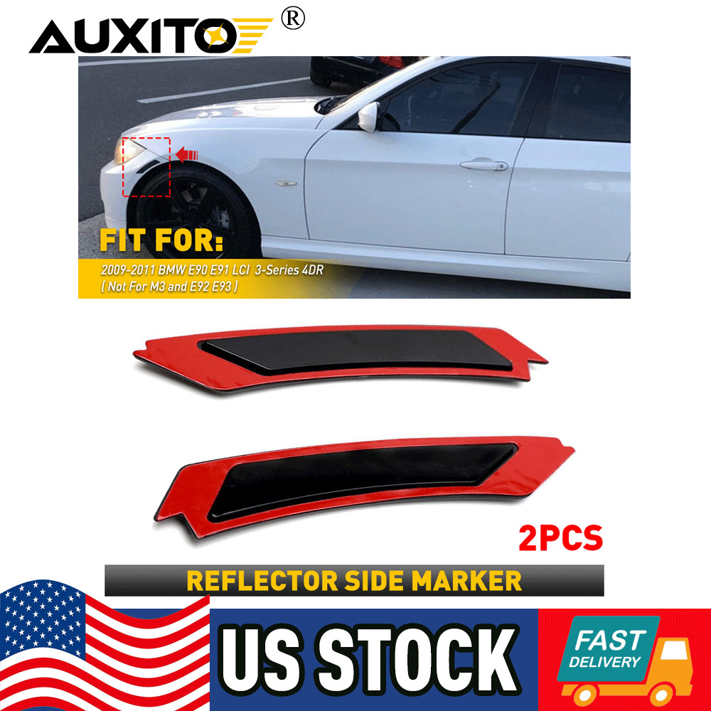 Smoke Front Bumper Side Marker Reflectors For BMW 3 Series E