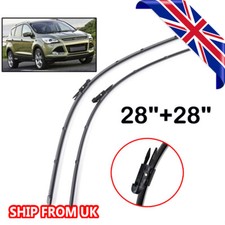 Front Window Windscreen 28" 28" Flat Wiper Blades Set For 2013-2018 Ford Kuga