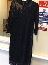 M&S Per Una Black Lace Dress Size 12