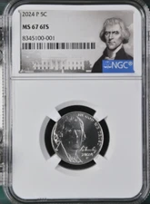 2024 P Jefferson Nickel 5C NGC MS 67 6FS