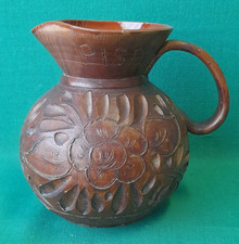 VECCHIA BROCCA CARAFFA IN CERAMICA SOUVENIR DI PISA LAVORATA A MANO. AK89