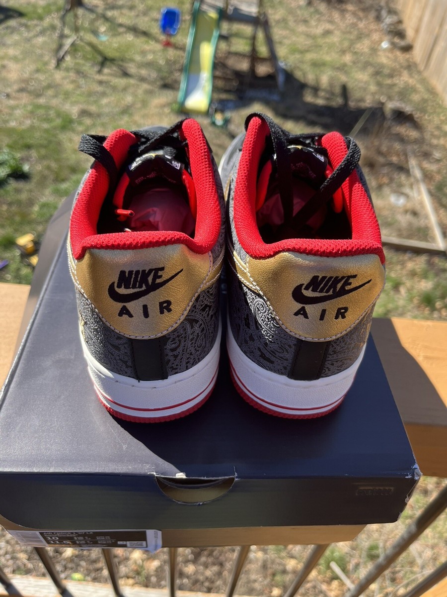 Nike Air Force 1 '07 LX Shoes Spades DS Size 10 Black White