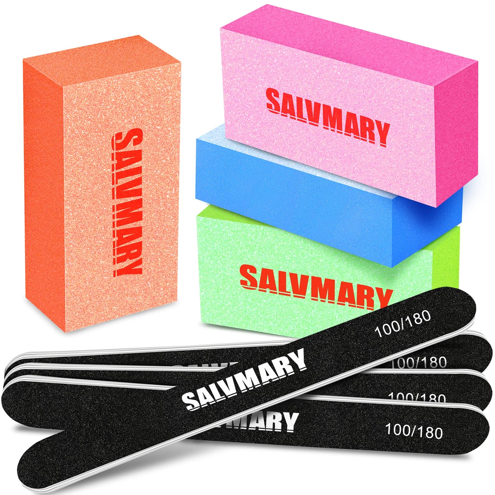 Nail Files and Buffers, Professional Manicure Tools Kit, 100/180 Grit Double ...-image