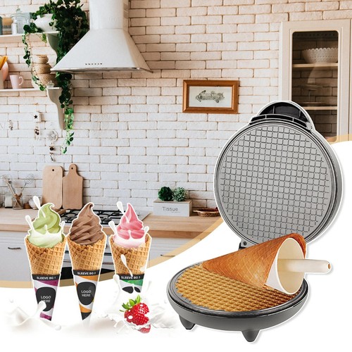 Breakfast Machine Ice Cream Cone Maker Nonstick Coating Baking Waffle UK - Picture 2 of 8