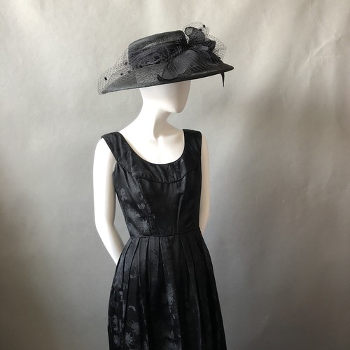 Suzanne Couture Millinery Black Straw 