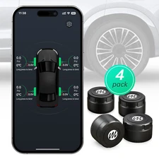 Moman Car Tire Pressure Monitoring System Tire Pressure and Temperature Alarm 