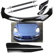 Front Bumper Lip Splitter Spoiler Body Kit Side Skirt For Porsche 718 Cayman