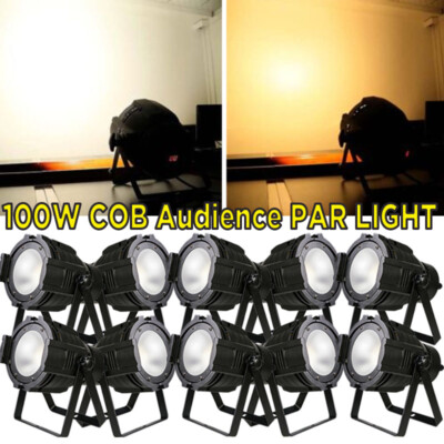 100W COB LED Par Light DMX Stage DJ Audience Blinder Light Warm/Cool White Club