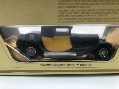 MATCHBOX MODELS OF YESTERYEAR Y24-1 1928 BUGATTI T44 Open Mud
