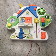 Vintage Fisher Price Crib Toy 1985 Activity Center Box Music Sounds Mirror 1100
