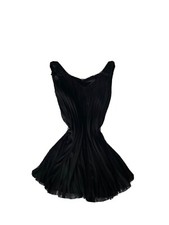 Nine West Short Black Crop Drop Waist Sheer Dress