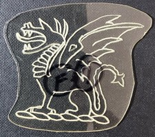 1970's ORIGINAL Japanese Traditional Vintage, Acetate Tattoo Stencil Dragon