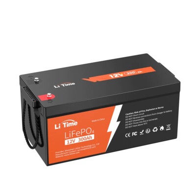 LiTime 12V 300Ah LiFePO4 3,840Wh Lithium Batterie für Solaranlage Wohnmobil