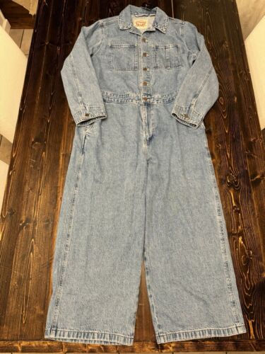 Levi's Iconic Jumpsuit, Long-Sleeve, Button Down, 100% Cotton, Women’s X-Large