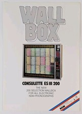 NSM Wall Box Consulette ES III 200 Selection Jukebox Flyer Original Sales Advert