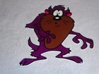 VINTAGE TAZ THE TASMANIAN DEVIL LOONEY TUNES CARTOON 12" METAL GASOLINE OIL SIGN