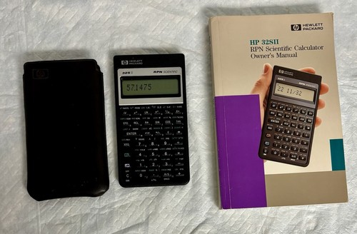 HP 32SII RPN Scientific Calculator /w Manual Case - Bundle