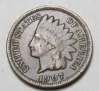 1907 INDIAN HEAD CENT,MOST OF LIBERTY, VERY NICE COIN!!!!(A2)