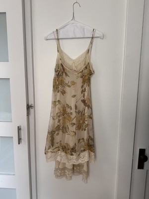 Christian Dior John Galliano SS 2005 Silk Lace Dress Floral Runway Vintage