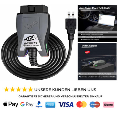 Vgate vLinker FS OBD2 USB Adapter für FOR-Scan HS MS-CAN Auto Switch