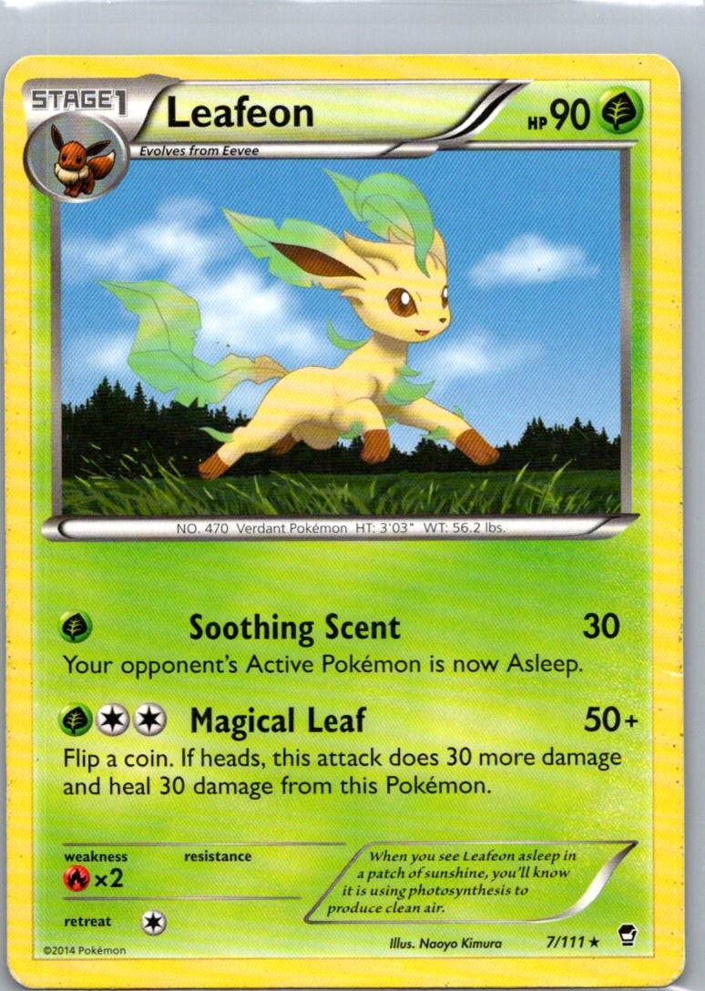 Pokemon TCG Leafeon 7/111 Furious Fists LP