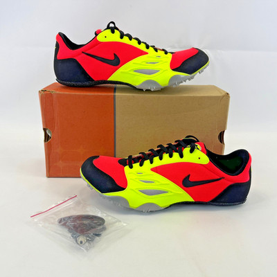 Nike Zoom Rival S Spikes Laufschuhe Turnschuhe UK Gr. 13 Neon/Orange Schwarz NEU