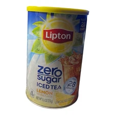 Lipton Zero Sugar Lemon Iced Tea Mix 8.1 oz Caffeinated Makes 28 Quarts 08/2026