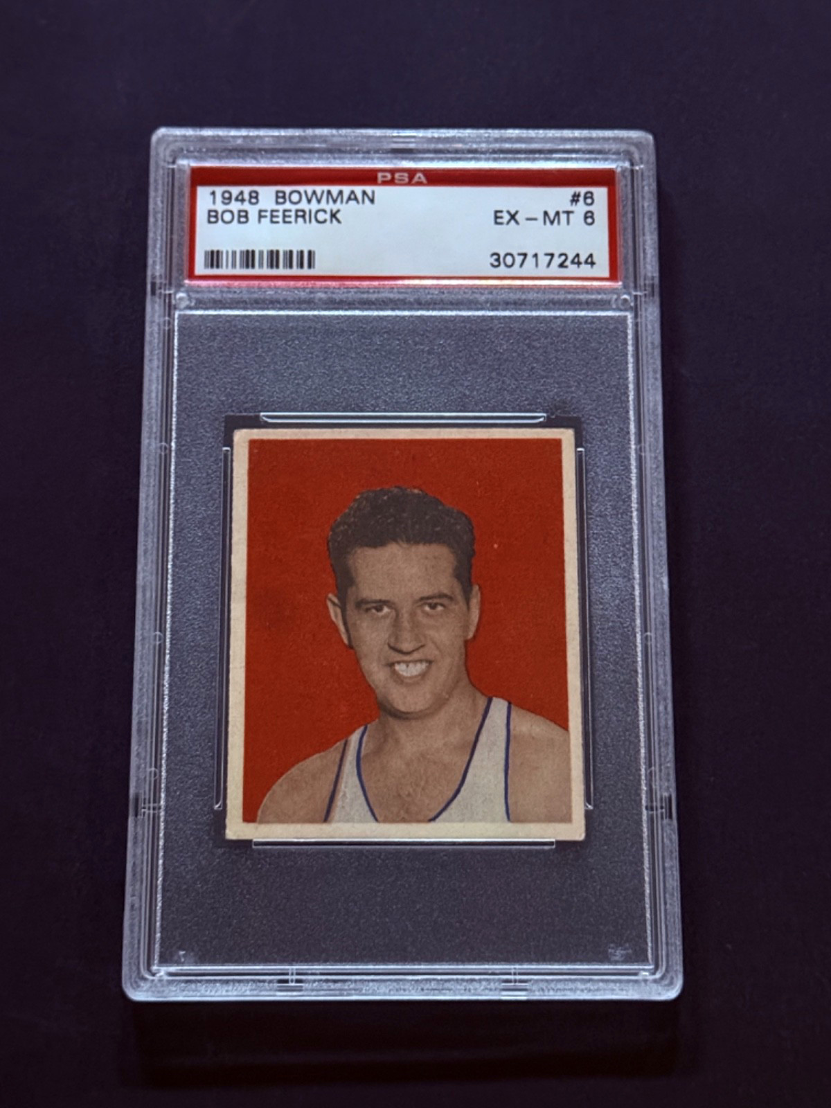 1948 Bowman #6 Bob Feerick PSA 6
