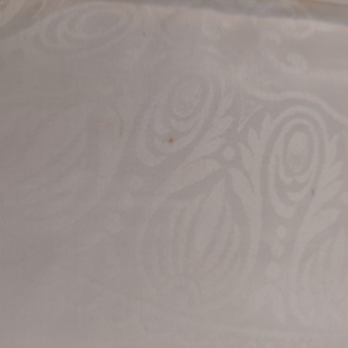 Vintage Liddell Irish Linen Damask Ivory Marguerite Tablecloth 72" x144" Read - Picture 11 of 17